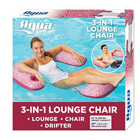 Aqua Mosaic 3-in-1Pool Chair Float Inflatable FloatingPoolChair for Adults with Length-Adjust Toggles  Use as a Lounge,Chair, or Drifter  Burgundy Mosaic