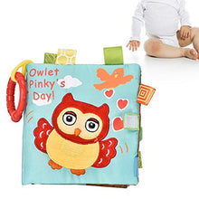 Load image into Gallery viewer, Infant Cloth Book with Rattles Toy, Crinkly Sounds Interactive Toy Fabric Book for Baby Toddler Early Educational Visual Development (Owl)
