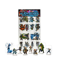 Arcknight Flat Plastic Miniatures: Alien Codex; 56 Unique Alien-Themed Minis for Starfinder; Affordable, Skinny Figurines for SF, Shadowrun, and Other Tabletop RPG Games