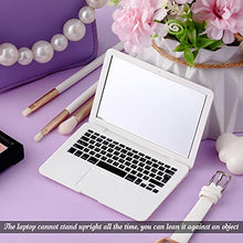 Load image into Gallery viewer, Mini Laptop Mirror for Cat Toy Laptop Cute Pocket Mirror Cat Laptop 3.7 x 2.5 Inch Folding Toy Cat Computer for Dollhouse Pet Makeup Decoration Fake Laptop (White)
