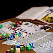 Load image into Gallery viewer, Dungeons and Dragons Essentials Kit 5th Edition with Complete Starter Pack  6 D&amp;D Dice Sets in Black Bags and DND Beginner Printable Materials
