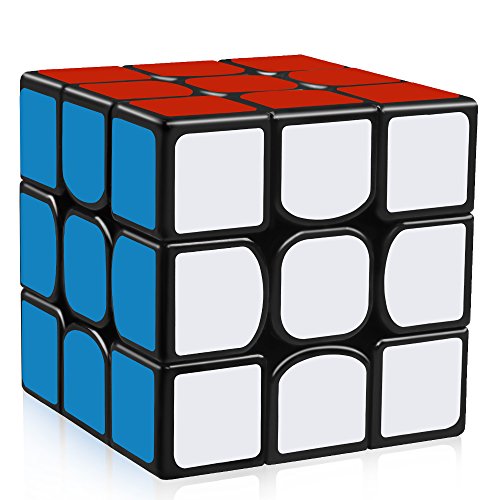 D-FantiX YJ Guanlong Speed Cube 3x3 Smooth Magic Cube Puzzles 56 mm Black