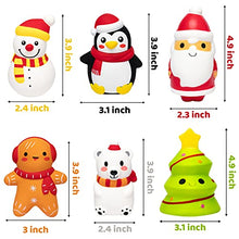 Load image into Gallery viewer, BeYumi 6 Packs Christmas Squeeze Slow Rising Toys, Santa Claus, Christmas Tree, Gingerbread, Snowman, Penguin, White Bear, Soft Scented Squeeze Decompression Stress Relief Toys for Kids Party Favor
