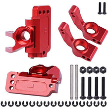 Load image into Gallery viewer, Aluminum Caster Block &amp; Front Steering Block &amp; Rear Stub Axle Carriers for Traxxas 1/10 2WD Slash Stampede, Upgrade 3632 3736 3752, Red
