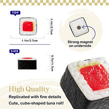 Load image into Gallery viewer, Sushi Magnet Tuna Roll Sushi Replica with Strong Magnet on Underside
