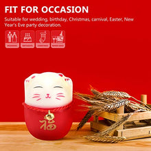 Load image into Gallery viewer, KESYOO 6pcs Maneki Neko Japanese Lucky Cat for Fortune Money and Good Luck Gift for Chinese New Year Spring Festival Red
