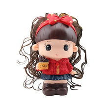 Load image into Gallery viewer, Kylin Express Pretty Girl Piggy Bank for Saving Money Coin Bank Home Decor Ornaments Red
