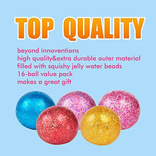 Load image into Gallery viewer, YAOJITYO 16Pack Stress Ball Set Fidget Toys for Kids and Adults - Sensory Ball, Squishy Balls with Gold Powder Water Beads, Anxiety Relief Calming Tool - Fidget Stress Toys for Autism (A-16)
