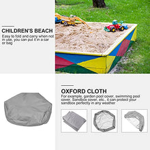 Load image into Gallery viewer, Cabilock Grey Sandpit Cover Sandbox Cover Waterproof Oxford Cloth Hexagon Sandpit Protector Keep Sand and Toys Away from Dust Rain 230x200x20cm
