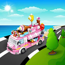 Load image into Gallery viewer, Vatos Girls Building Blocks Toys - 553 Pieces Ice Cream Truck Set Toys for Girls 25 Models Pink Building Bricks Toys STEM Toys Valentines Day Gifts for Kids Girls Age 6-12 and Up

