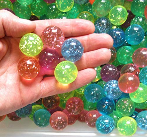 6 Sparkle Super HIGH Bounce Balls HI Bouncy Glitter Superball CAT Toy 27MM 1