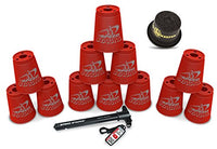 Speed Stacks Custom Combo Set: 12 REALLY RED Cups, Cup Keeper, Quick Release Stem