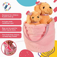 Load image into Gallery viewer, Mommy &amp; Baby Golden Retriever Stuffed Animals - Dog Plush Set w/ 2 Mom &amp; Small Puppy Stuffed Animal Plush Toys , Doll Pillow , Blanket , &amp; Birth Certificate - Dog Plushie for Girls 4 - 5 - 6 - 7 yrs
