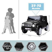 Load image into Gallery viewer, TOBBI 12V Kids Ride On Car,Licensed Mercedes Benz G500,Electric Vehicle car with Remote Control, Music, Horn &amp; LED Lights, Best Gift for Boys &amp; Girls, Black
