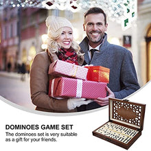 Load image into Gallery viewer, Garneck 1 Set Retro Dominoes Game Set Dominos with Numbers Math Domino Color Domino Tiles with Wooden Case Box Gift for Holiday Party Entertainment
