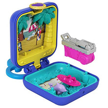 Load image into Gallery viewer, Polly Pocket Shani Tropical Beach Compact with Mobile Ice Cream Cart, Surfboard, Dolphin Figure, Photo Customization, Micro Shani Doll &amp; Sticker Sheet; for Ages 4 Years Old &amp; Up
