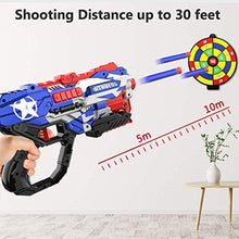 Load image into Gallery viewer, Blaster Pistol Toy for Kids,OKK Blaster Pistol with 60 PCS Foam Darts Bullets and One Shooting Target Soft Bullet Pistol for Kids Birthday Gifts Party Supplies Hand Pistol Toys for Boys (Blue)
