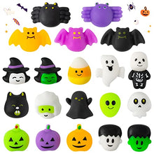 Load image into Gallery viewer, MALLMALL6 20Pcs Halloween Mochi Squeeze Toys Kawaii Spooky Pumpkin Ghost Spider Animal Squeeze for Halloween Decorations Happy for Kids Party Favors Stress Relief Squeeze Toys
