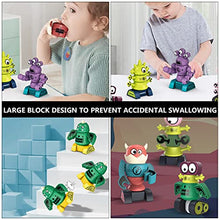 Load image into Gallery viewer, Kisangel 5pcs Magnetic Robots Toys Magnetic Stacking Robots Block Magnetic Building Toys Outer Space Magnet DIY Assembly STEM Educational Toy Best Gift for Boys and Girls
