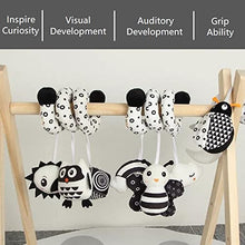 Load image into Gallery viewer, Ebrima Baby Pram Crib Activity Spiral Plush Toys &amp; Stroller Toy &amp; Car Seat Hanging Toys &amp; Animal Education Plush Toys &amp; 3 6 9 12 Months Baby Rattles (Bee)
