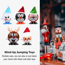 Load image into Gallery viewer, Amosfun 5 PCs Christmas Wind Up Toys Xmas Clockwork Toy Santa Xmas Tree Snowman Party Favors Novelty Jumping Toys Stocking Stuffers
