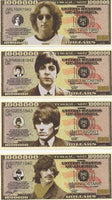 The Beatles $Million Dollar$ Novelty Bills Complete Set of 4