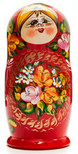 Load image into Gallery viewer, 190 mm Smiling Gilrs Hand Painted Wooden Matryoshka Doll 5 pcs
