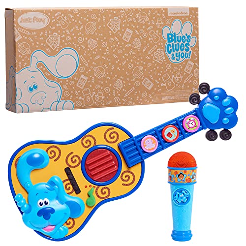 Blue's Clues & You! Sing-Along Guitar and Microphone 2-Piece Pretend Play Set, Lights and Sounds Toy Instruments, Amazon Exclusive, by Just Play
