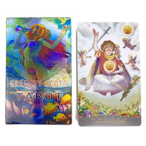 QAHEART Gregory Scott Tarot Oracle Cards -Destiny Prediction Card - Tarot Cards - Virtue Cards for Men Women Birthday Christening Birth Interactive Board Games