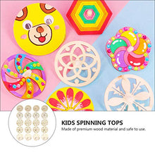 Load image into Gallery viewer, balacoo 20pcs Wood Spinning Toy DIY Wooden Spinning Tops Unfinished Spinning Tops Kids DIY Painting Toys Craft Supplies
