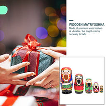 Load image into Gallery viewer, DOITOOL Nesting Dolls Wooden Russian Nesting Matryoshka Dolls Nutcracker Nesting Doll Toy Wooden Matryoshka Figurines Toy Gift for Kids Holiday Party Favors Goodie Bags Fillers 1 Set
