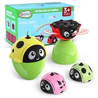 Pull Back Cars Toy for Toddlers, Joypath Mini Small Animal Toy Cars Set, Friction Powered Push and Go Cars, Gifts for 3 Year Old Boys Kids(4 Packs)
