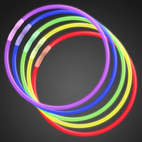 FlashingBlinkyLights Premium 22 Inch Glow Stick Necklaces in Assorted Colors, Bulk Tube of 50 Glowstick Necklaces
