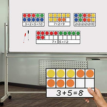 Load image into Gallery viewer, Torlam Magnetic Ten-Frame Set - Math Manipulative for Elementary - 5 Ten Frames &amp; 55 Magnetic Math Counters for Kids, Math Games for Kindergarten (Upgraded Version for Hand-held &amp; 2 Black Pens)
