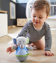 Load image into Gallery viewer, HABA Roly Poly Elephant Soft Wobbling &amp; Chiming Baby Toy
