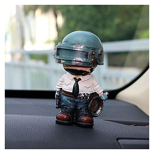 MINGYUE Car Decoration Cute Resin Doll Unknown Battlefield Car Interior Dashboard Decoration Picture Gift Toy Bobbleheads (Color : B)