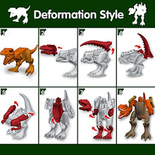 Load image into Gallery viewer, JUMEI Dinosaur Transforming Robot Toys Set,Transform Robot Toys, 8pcs Dinosaur Figures,Dinosaur Figures Toys,Dinosaur Toys Gifts for Kids Age 3 4 5 7 8 9 12
