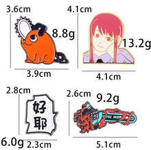 Load image into Gallery viewer, 6pcs Chainsaw Man Pochita Makima Enamel Pin Set Brooches Cartoon Badge for Bag Lapel Pin Buckle Jewelry Gift
