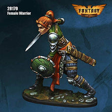 Load image into Gallery viewer, Female Warrior Figure Kit 28mm Heroic Scale Miniature Unpainted First Legion
