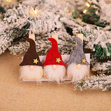 Load image into Gallery viewer, VOSAREA 6pcs Mini Clothespins Christmas Decorative Wood Peg Pin Christmas Gnome Photo Paper Craft Pin Clips for Pictures Memo Card
