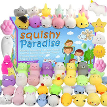 Load image into Gallery viewer, POKONBOY 60 Pack Mochi Squishy Toys Squishies, Cat Panda Unicorn Squishy Mini Kawaii Squishies Birthday Party Favors Cute Animals Stress Relief Toys Carnival Prizes for Kids Boys Girls Adults

