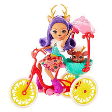 Load image into Gallery viewer, Mattel Enchantimals Bike Buddies Bicycle Playset (11-in) with Danessa Deer Doll (6-in) and Sprint Animal Figure, Doll with Articulated Legs, Great Gift for 3 8 Year Olds
