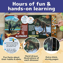 Load image into Gallery viewer, PREXTEX Dinosaur Toys for Kids 3-5+ (12 Plastic Dinosaur Figures &amp; Interactive Dinosaur Book with Sound) Dinosaur Gift Set for Toddlers Learning &amp; Development (Boys &amp; Girls)

