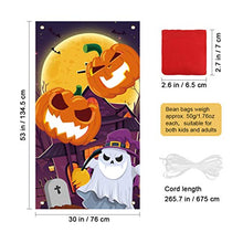 Load image into Gallery viewer, CLISPEED Halloween Toss Game Pumpkin Ghost Moon Banner with 3 Bean Bags for Kids Adults Indoor Outdoor Sports Fun Party Supplies Decoration

