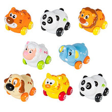 Load image into Gallery viewer, Cartoon Animals Friction Push and Go Toy Cars Play Set for Baby (Set of 8)
