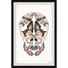 Load image into Gallery viewer, Parvez Taj Kaleidoscope Butterfly Skull II Framed Painting Print
