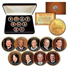 Load image into Gallery viewer, 2018 Supreme Court JUSTICES Wash. DC Quarters 24K Gold Plated 9-Coin Set w/Box
