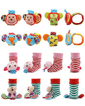 Load image into Gallery viewer, Wrist Rattles Foot Finder Rattle Sock Baby Toy,Rattle Toy,Arm Hand Bracelet Rattle,Feet Leg Ankle Socks,Activity Rattle Present Gift for Newborn Infant Babies Boy Girl Bebe (8 pcs)
