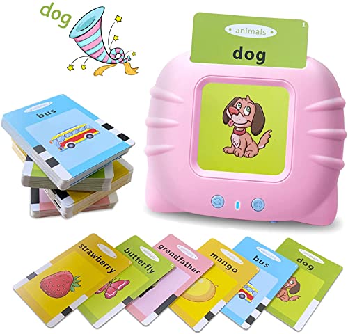 Talking Flash Cards Educational Toys - Talking Flashcards Learning Toys for Toddlers - Montessori Toys Flash Cards for Age 2 3 4 5 6