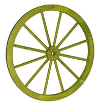 Gardenised QI003618.S Wooden Wagon Wheel, Green